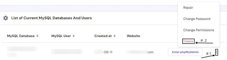 Delete-the-database-manually-on-hosting-panel