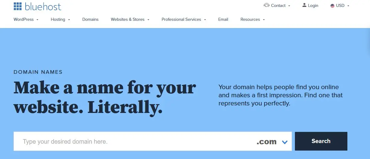 bluehost-domain-name