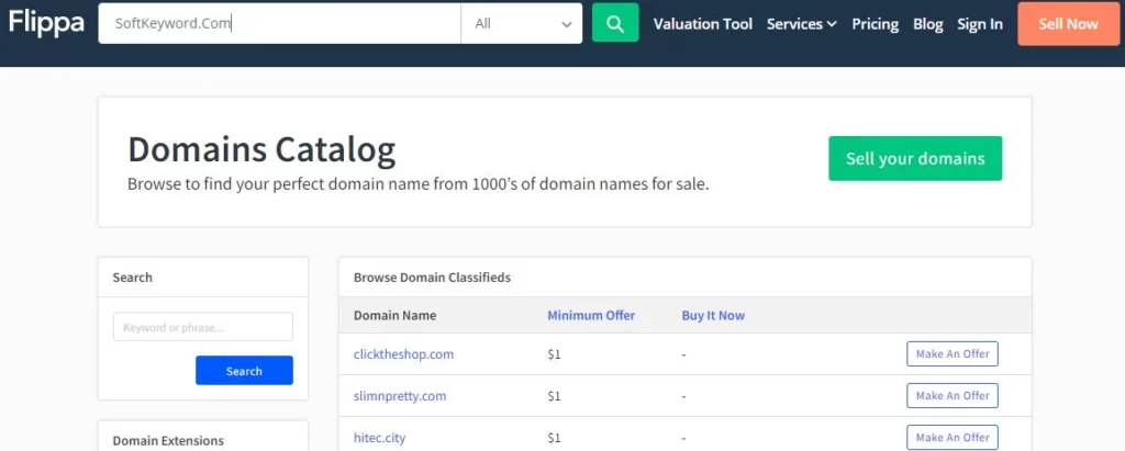 flippa-domain-name-marketplace
