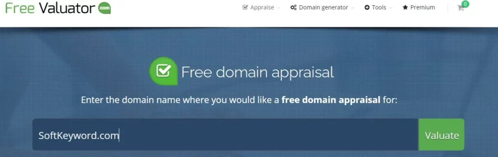 free-valuator-domain-name-appraisal-tool