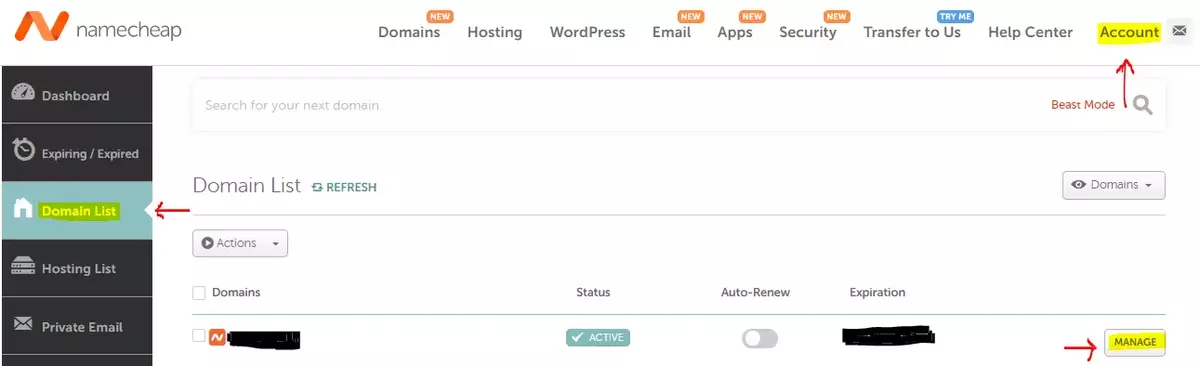 manage-domain-list-in-account-section-of-namecheap-domain-name-provider