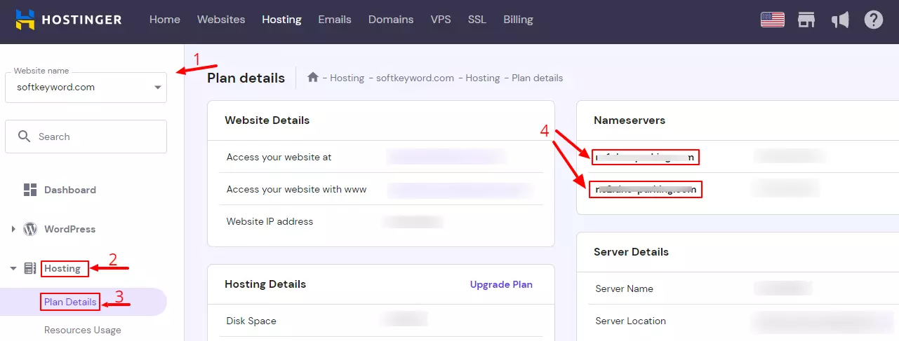 copy-dns-nameservers-from-hostinger-hosting-account-info-section