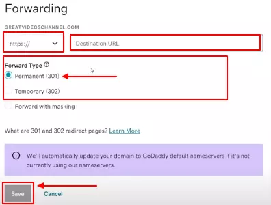 add-url-to-redirect-in-go-daddy