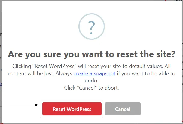 Reset-WordPress